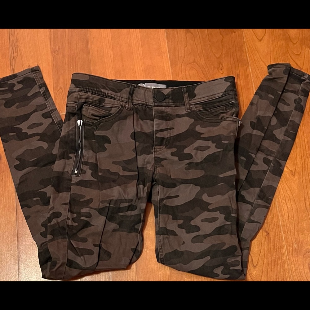 Wit and Widsom Dark Green Camo Jeans